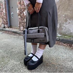 Miu Miu Black and White Patterned Bag